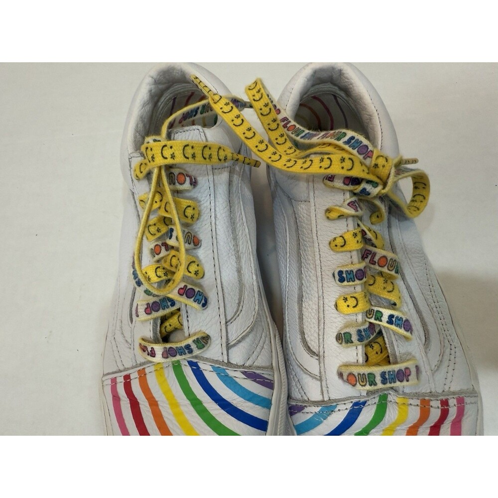 Vans X Flour Shop Old Skool Leather Rainbow Sneakers Shoes Mens 5.0 Womens 6.5 - Picture 12 of 16